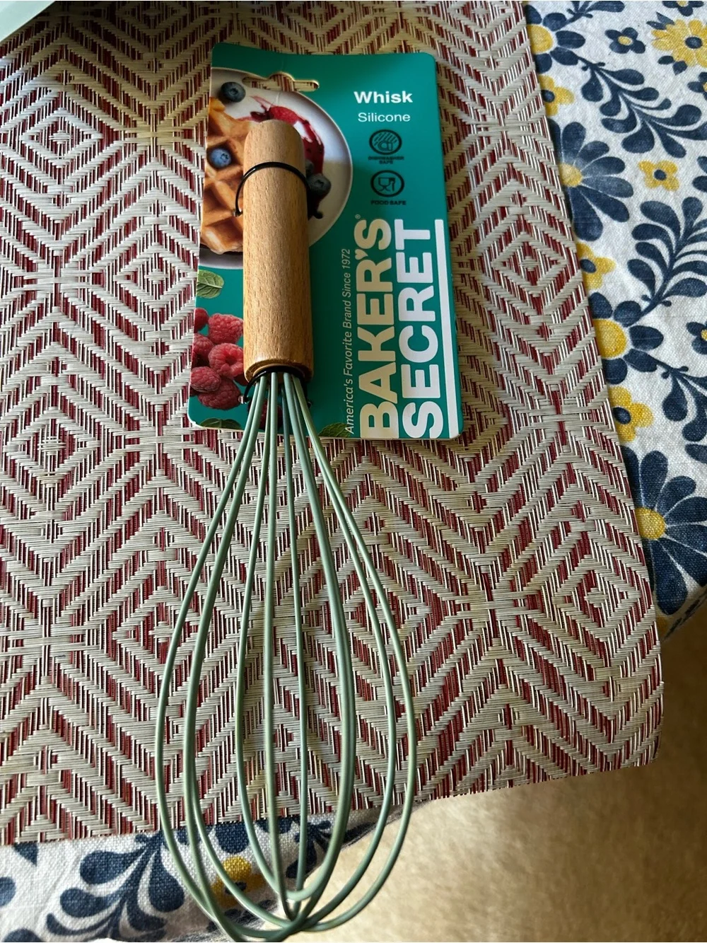 Baker’s Secret 7 Pc Silicone Kitchen Utensil Set Wood Handles